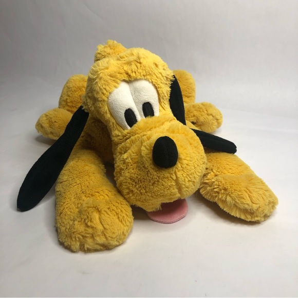 Disney Store Pluto Plush Dog Puppy 18”‎ Yellow Stuffed Toy Animal Green Collar - Picture 1 of 15